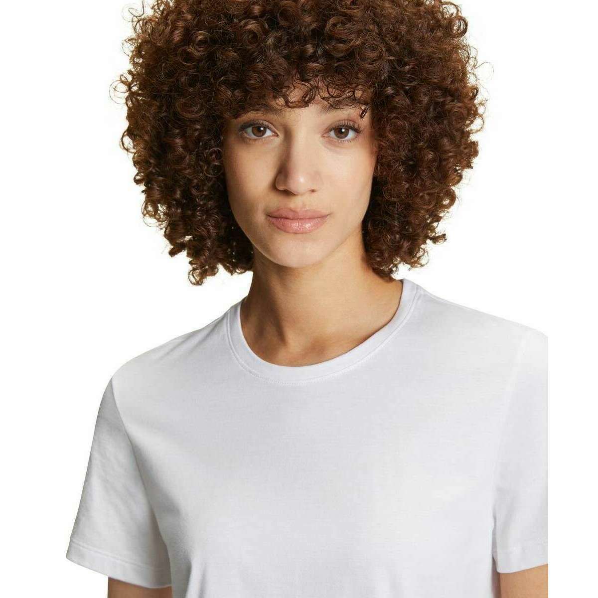 Falke Pima Jersey Boxy Crew Neck T-Shirt - White - Image 4