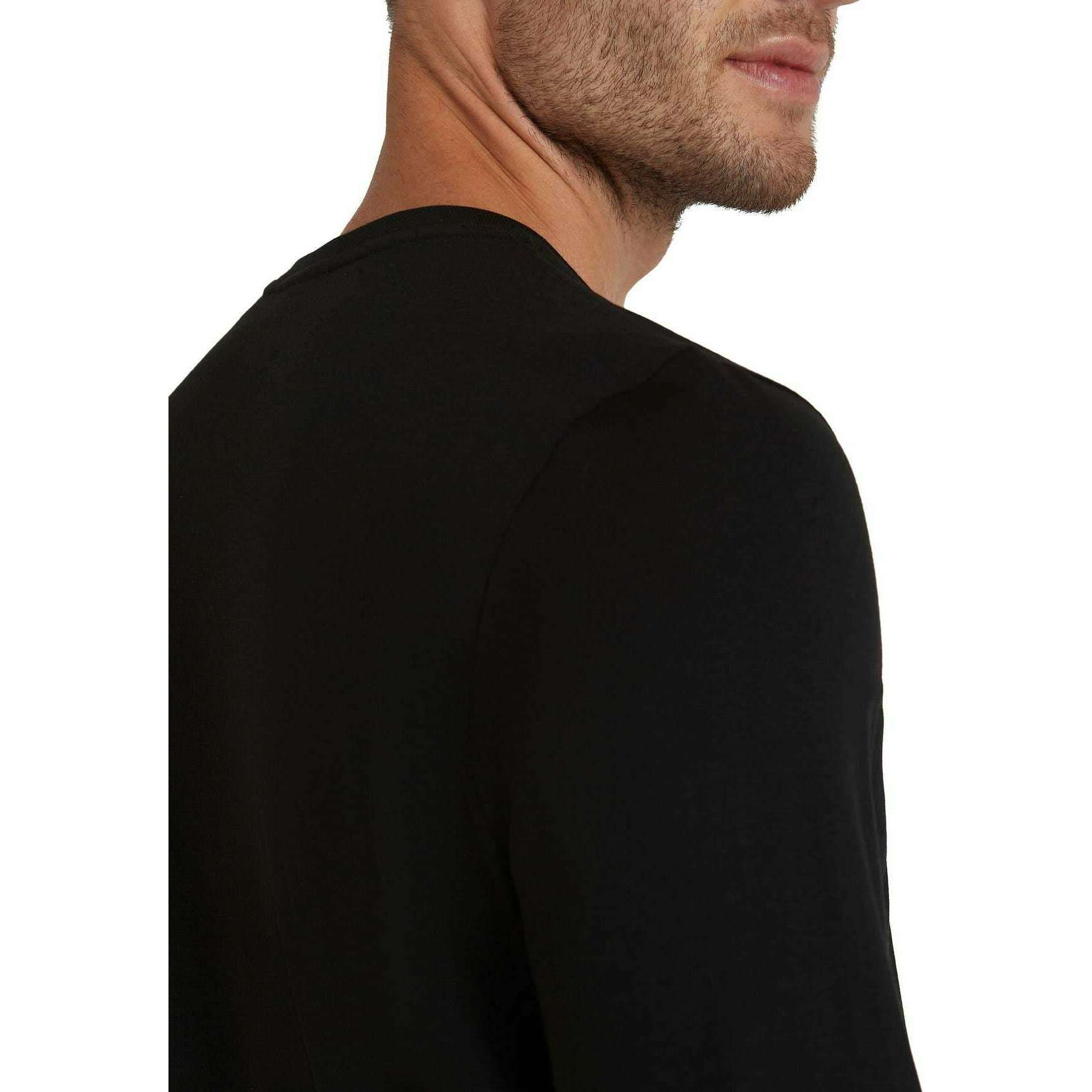 Falke Pima Jersey Crew Neck Long Sleeve T-Shirt - Black - Image 5