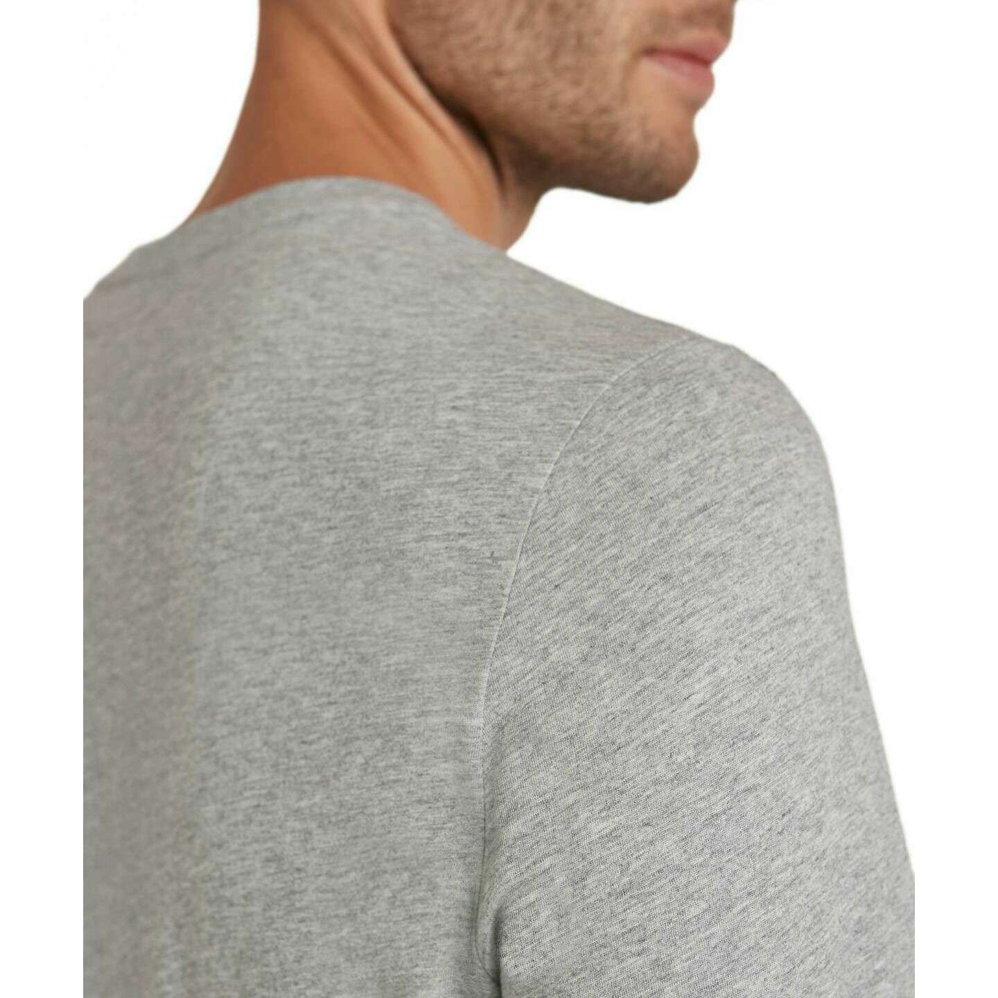 Falke Pima Jersey Crew Neck Long Sleeve T-Shirt - Light Grey - Image 5