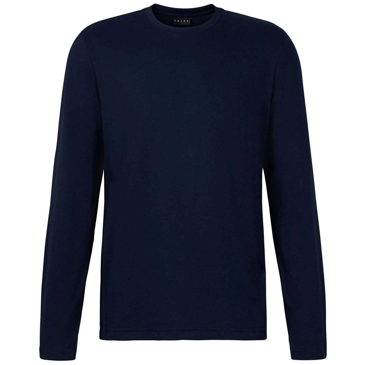 Falke Pima Jersey Crew Neck Long Sleeve T-Shirt - Space Blue