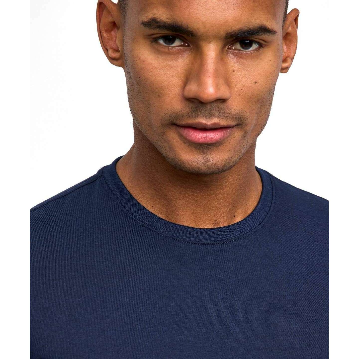 Falke Pima Jersey Crew Neck Long Sleeve T-Shirt - Space Blue - Image 4