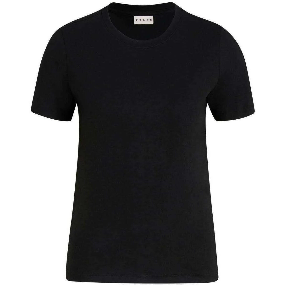Falke Pima Jersey Crew Neck T-Shirt - Black