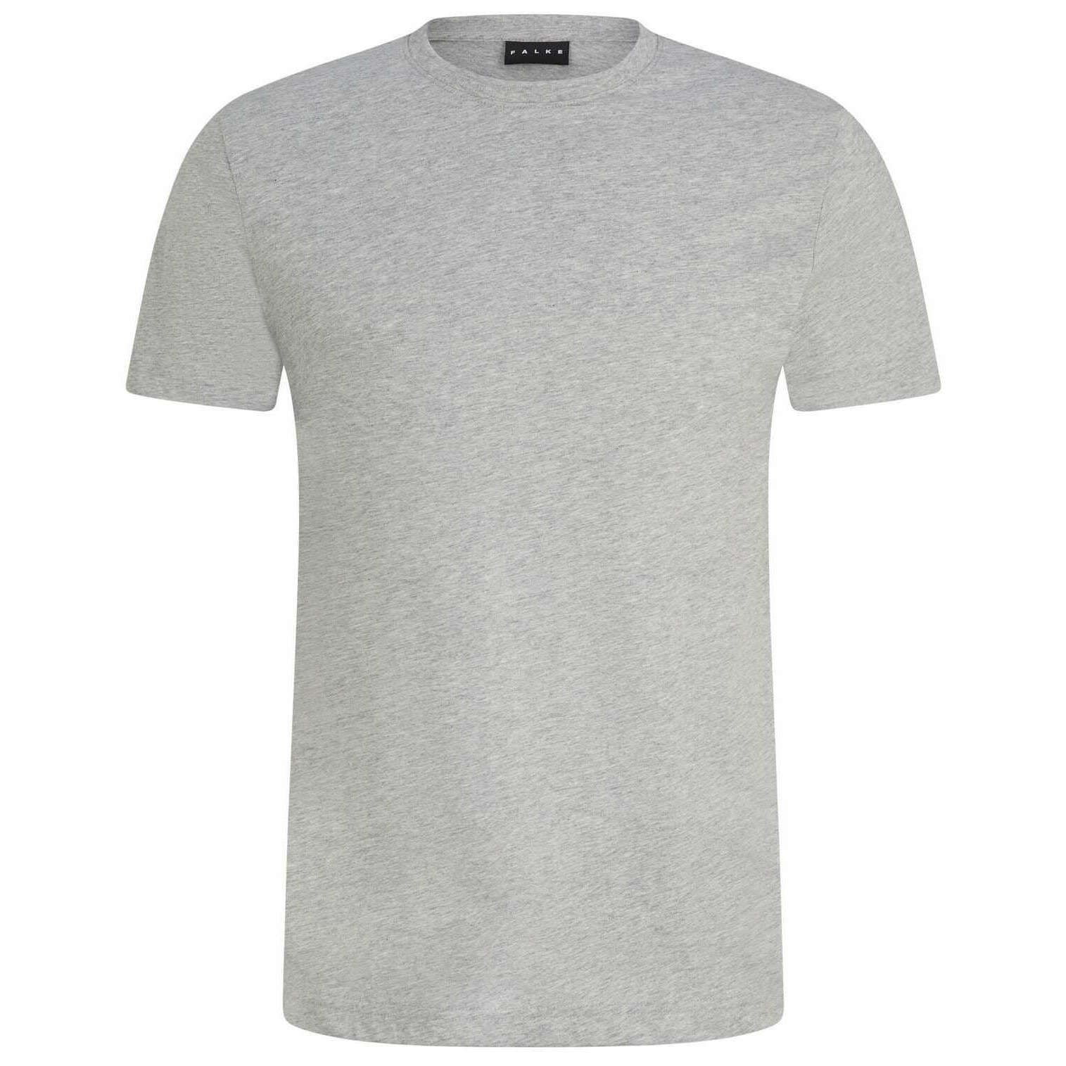 Falke Pima Jersey Crew Neck T-Shirt - Light Grey
