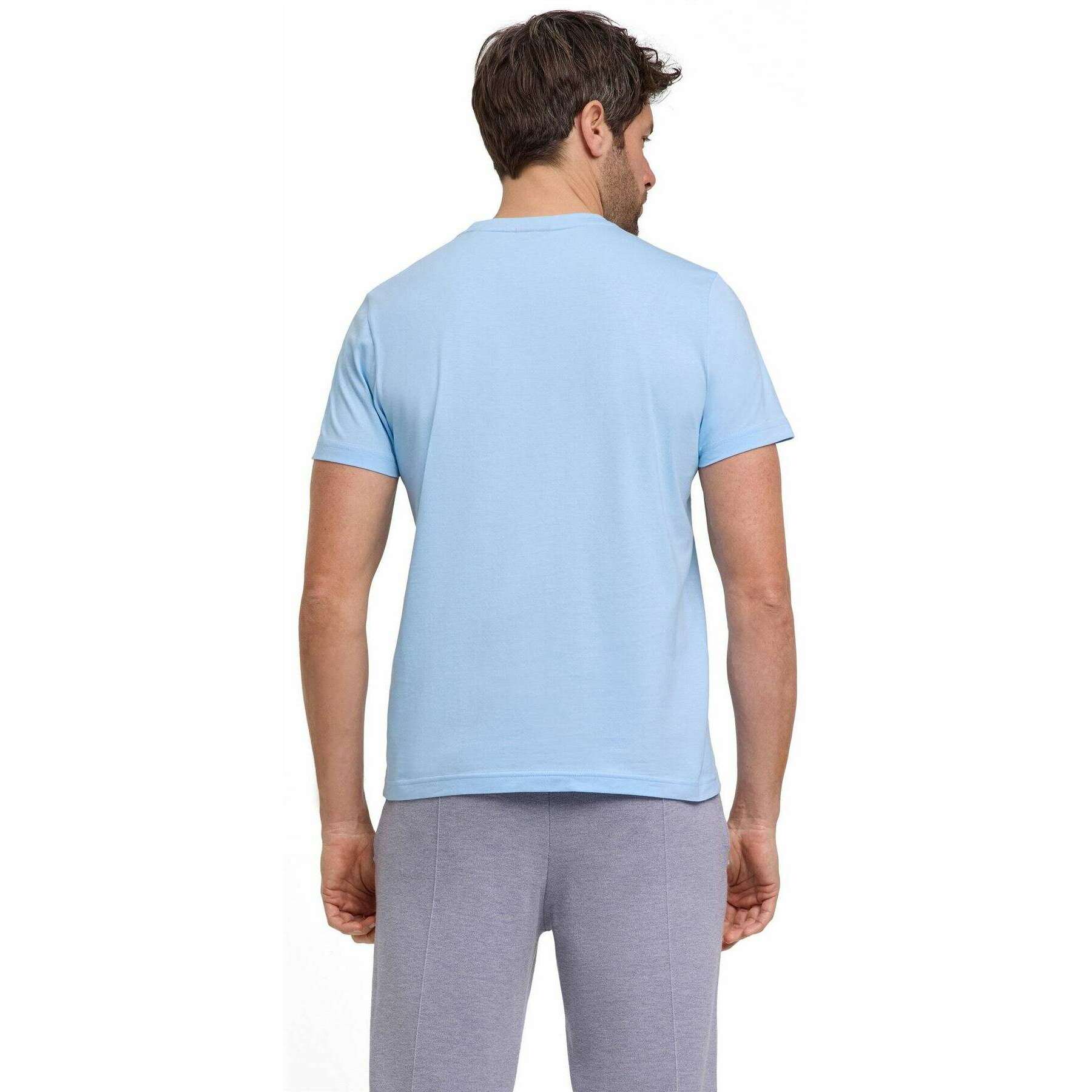 Falke Pima Jersey Crew Neck T-Shirt - Pastel Blue - Image 3