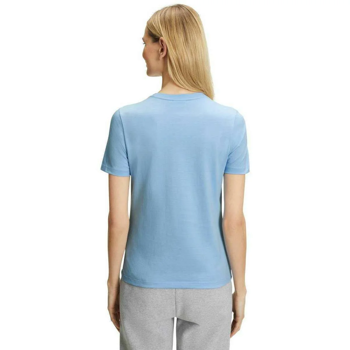 Falke Pima Jersey Crew Neck T-Shirt - Sky Blue - Image 3