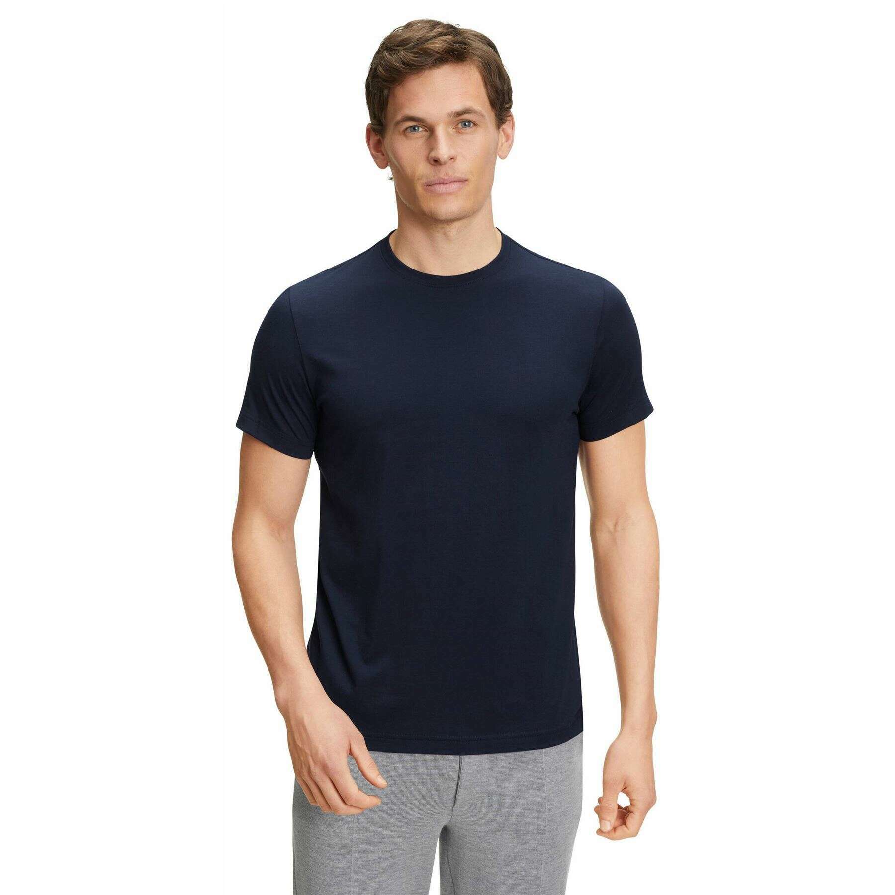 Falke Pima Jersey Crew Neck T-Shirt - Space Blue - Image 2