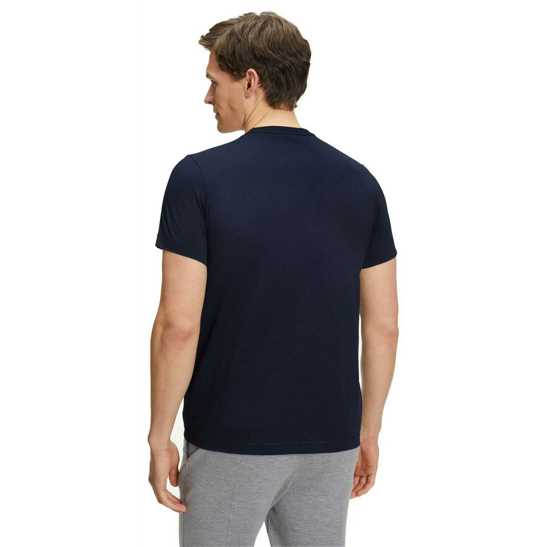 Falke Pima Jersey Crew Neck T-Shirt - Space Blue - Image 3