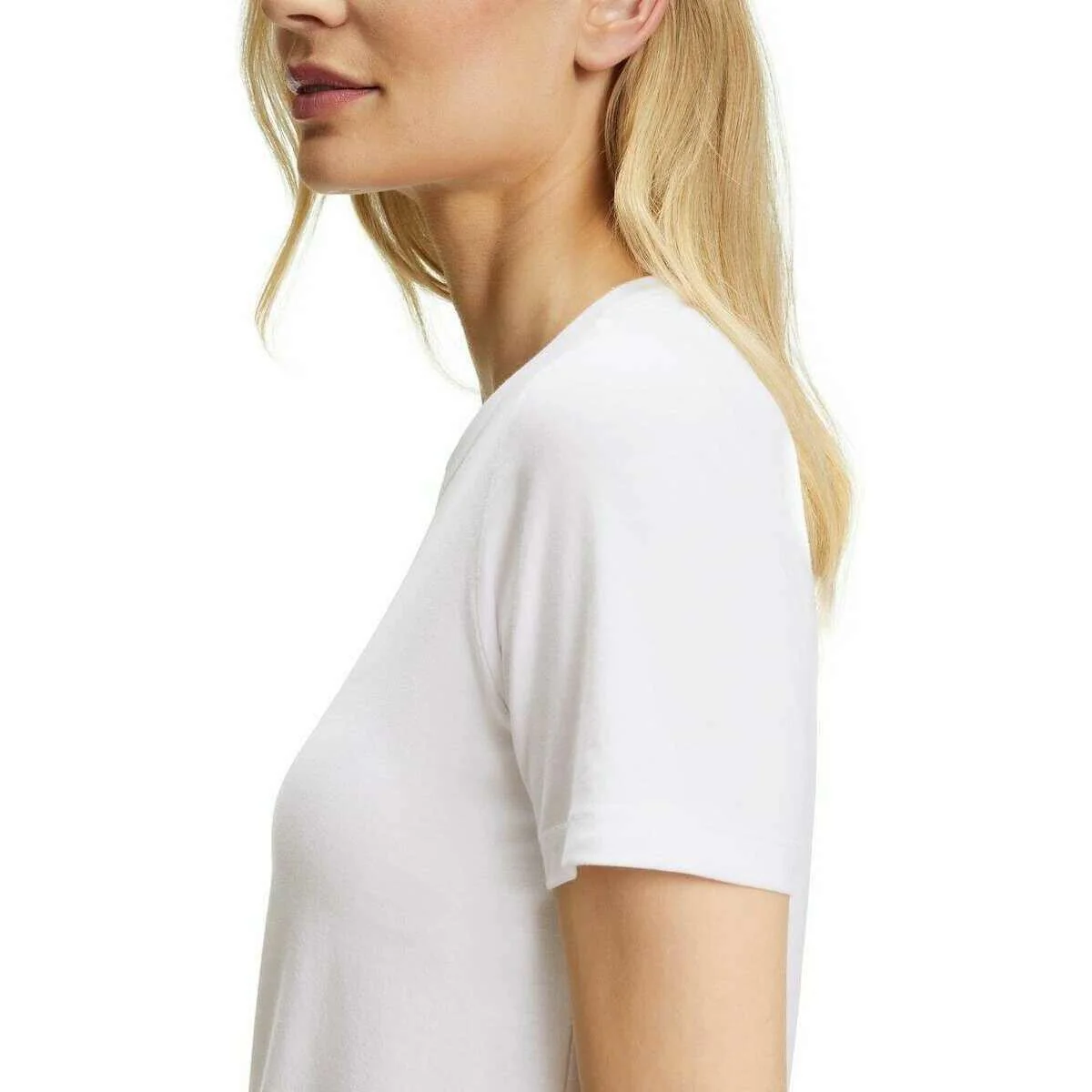 Falke Pima Jersey Crew Neck T-Shirt - White - Image 5