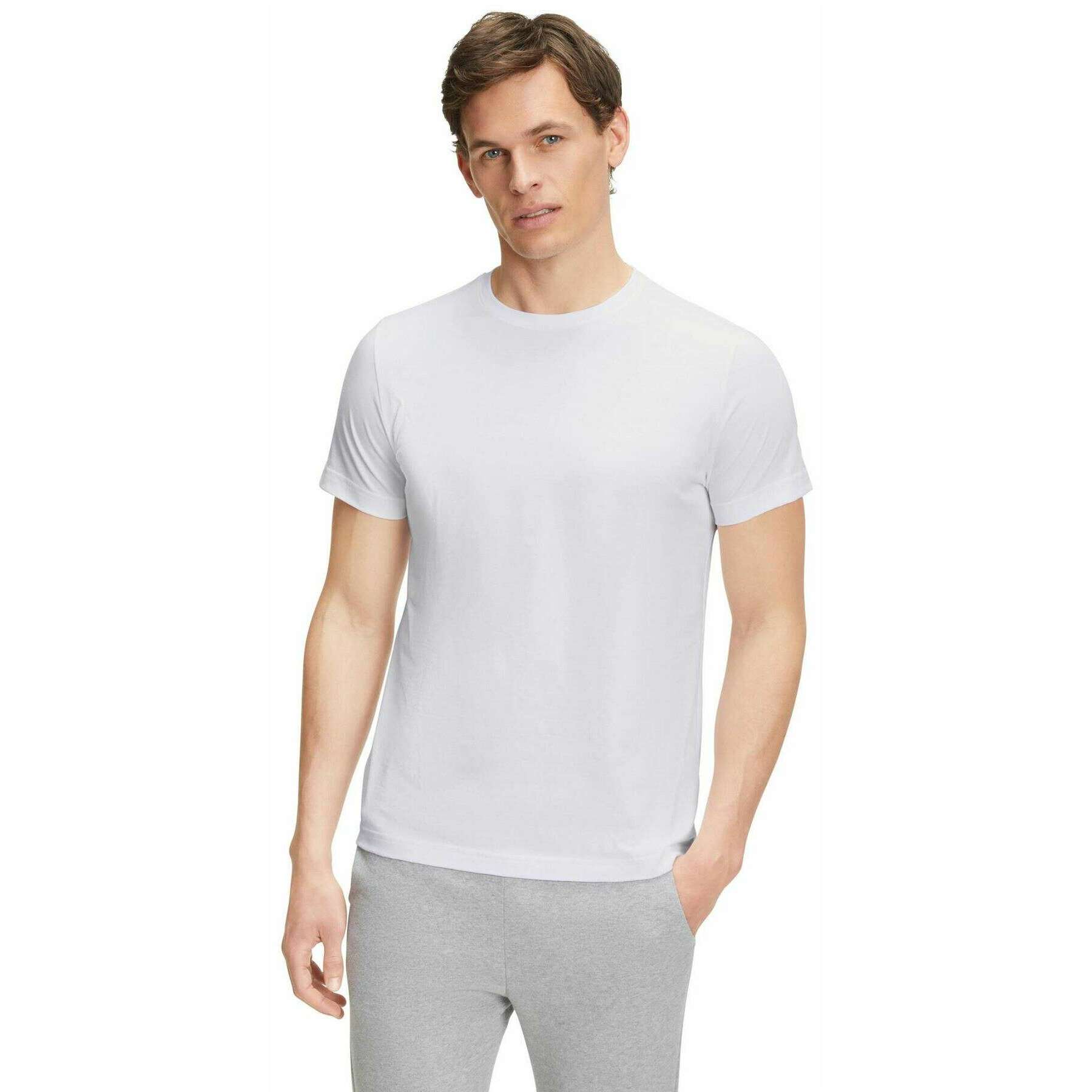 Falke Pima Jersey Crew Neck T-Shirt - White - Image 2