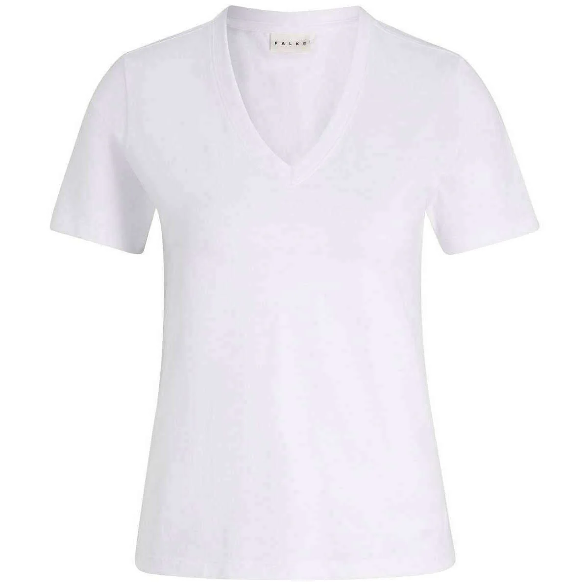 Falke Pima Jersey V-Neck T-Shirt - White