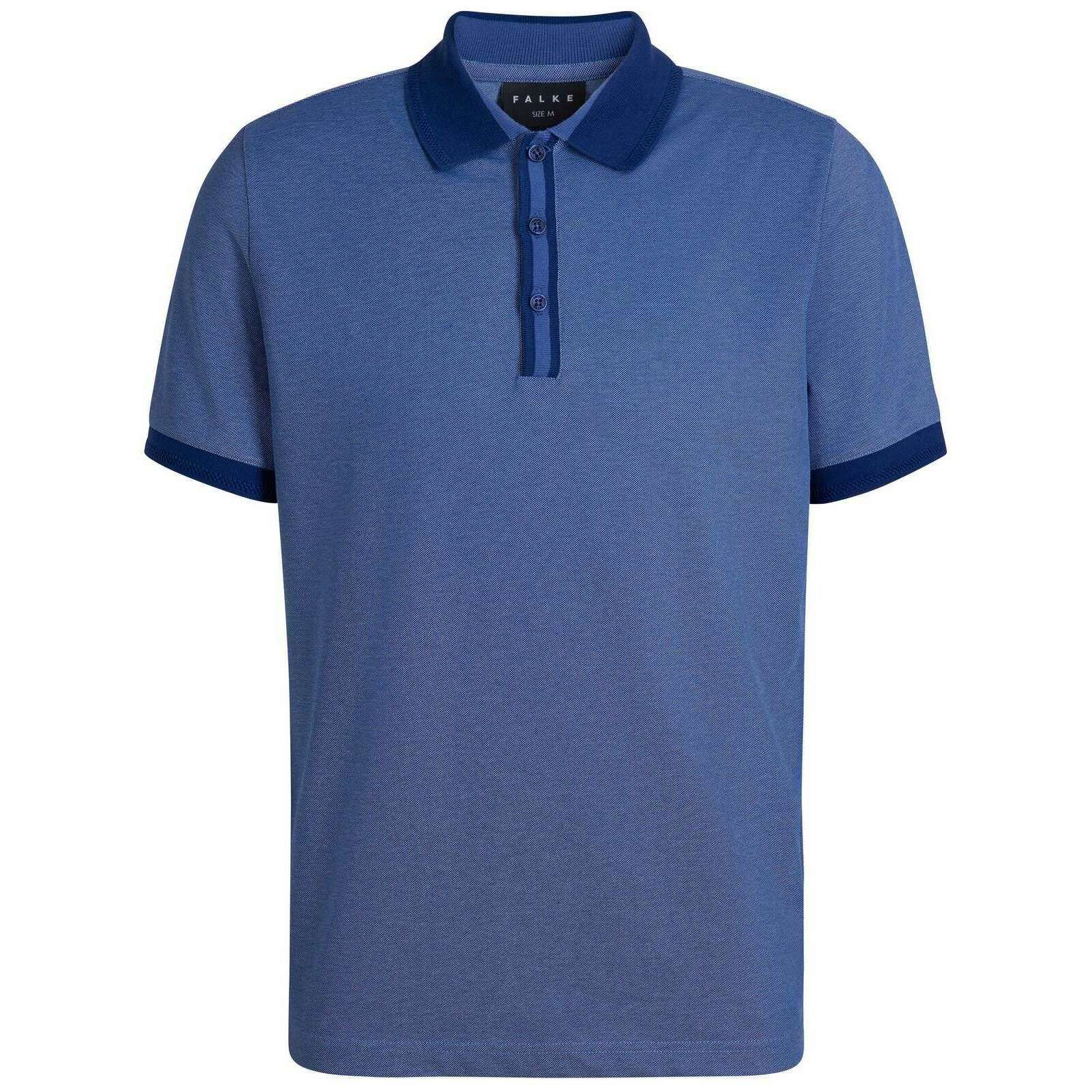 Falke Pima Piqu  Detail Polo Shirt - Blue