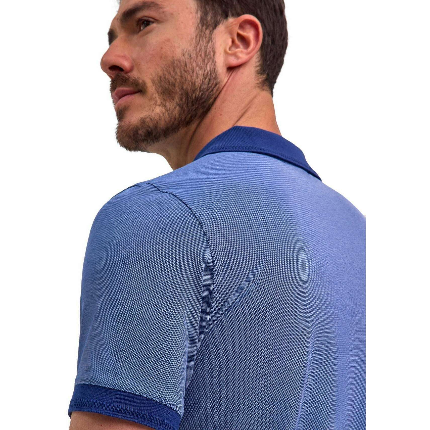 Falke Pima Piqu  Detail Polo Shirt - Blue - Image 5