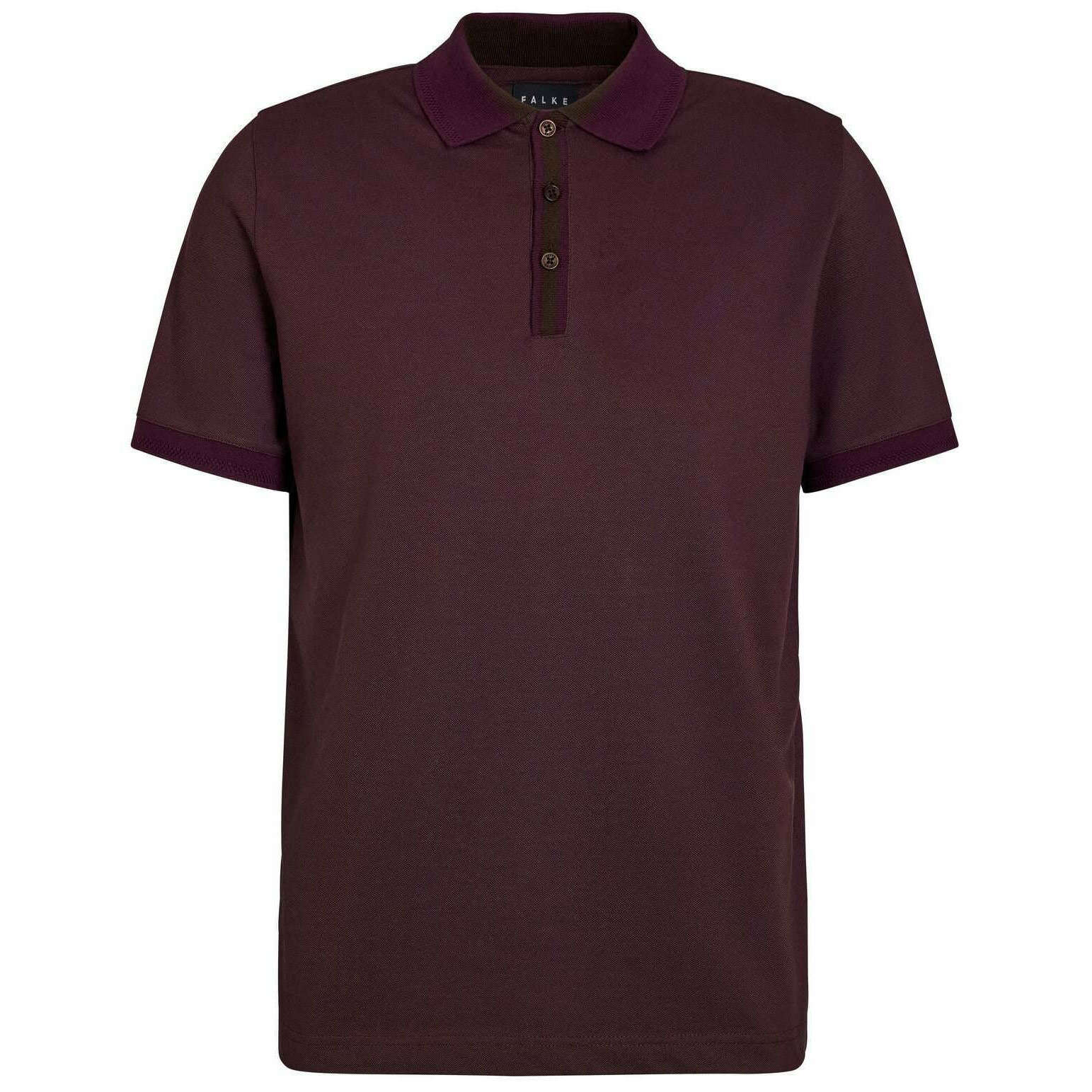Falke Pima Piqu  Detail Polo Shirt - Burgundy