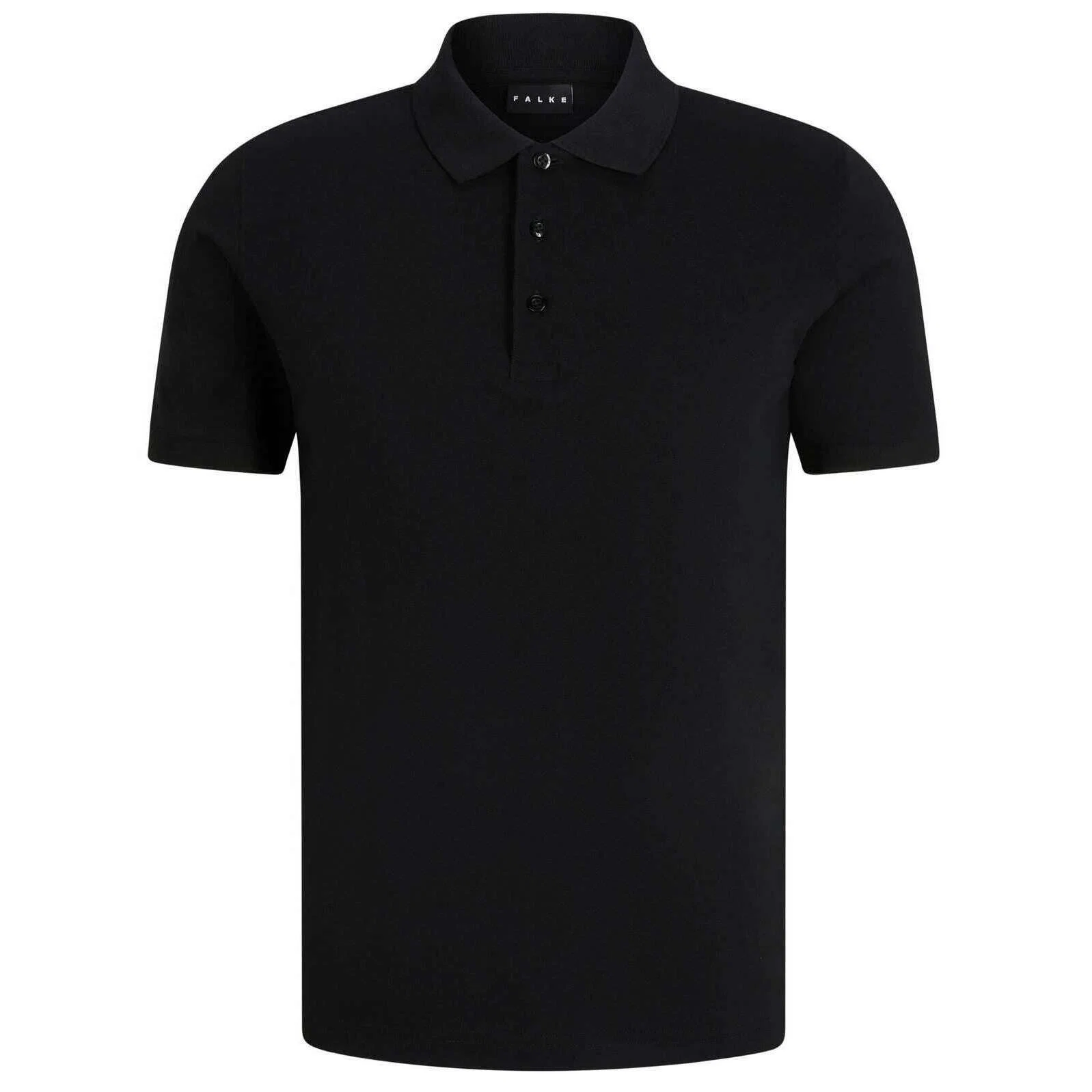 Falke Pima Piqu Polo Shirt - Black
