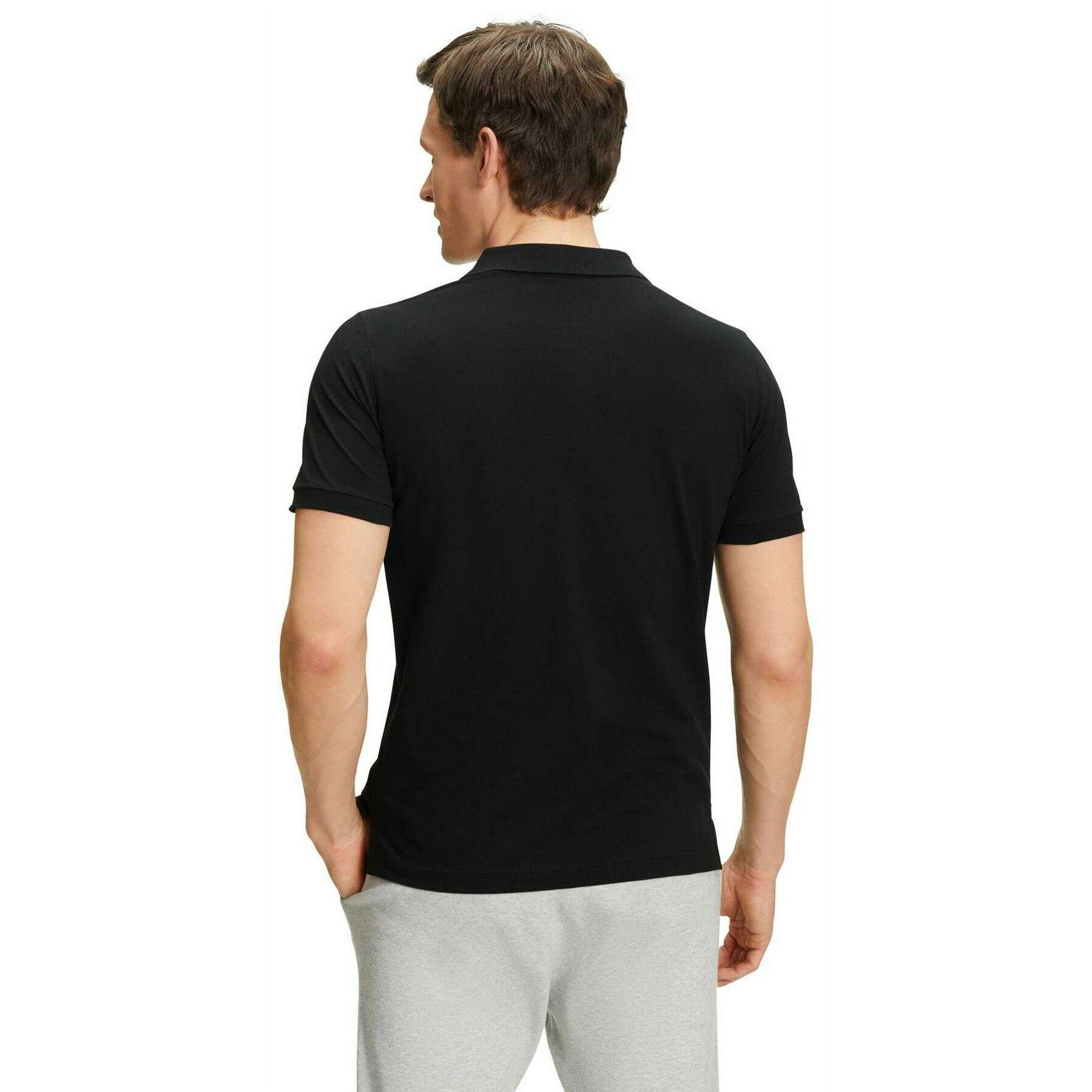 Falke Pima Piqu Polo Shirt - Black - Image 3
