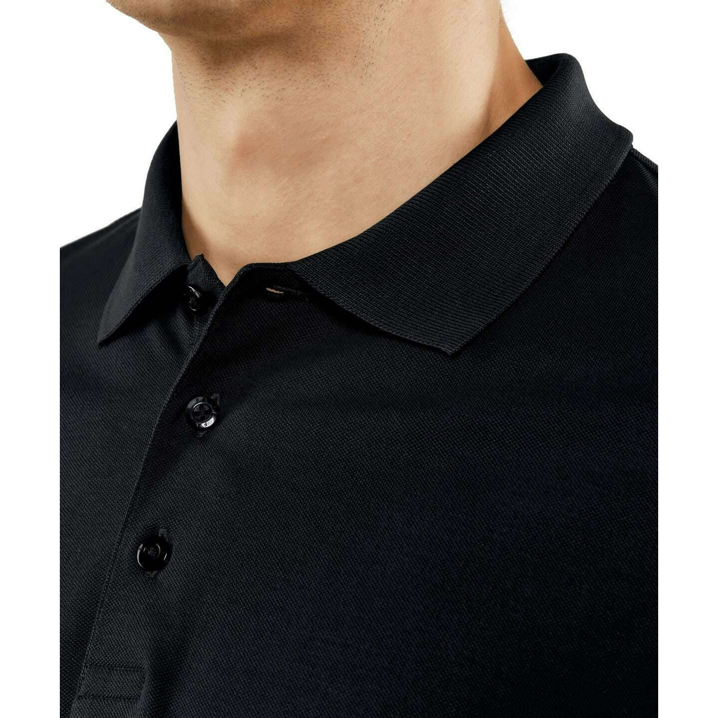 Falke Pima Piqu Polo Shirt - Black - Image 4