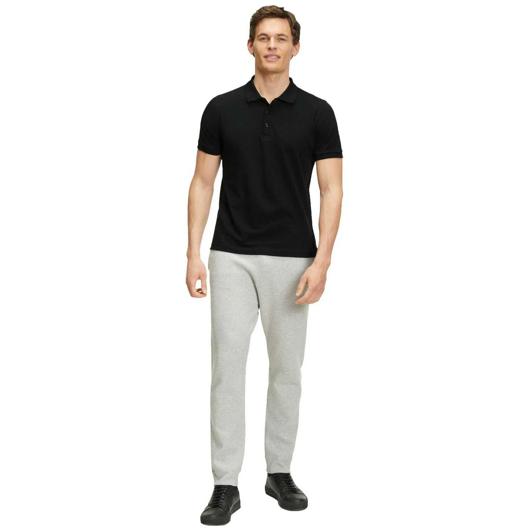 Falke Pima Piqu Polo Shirt - Black - Image 6