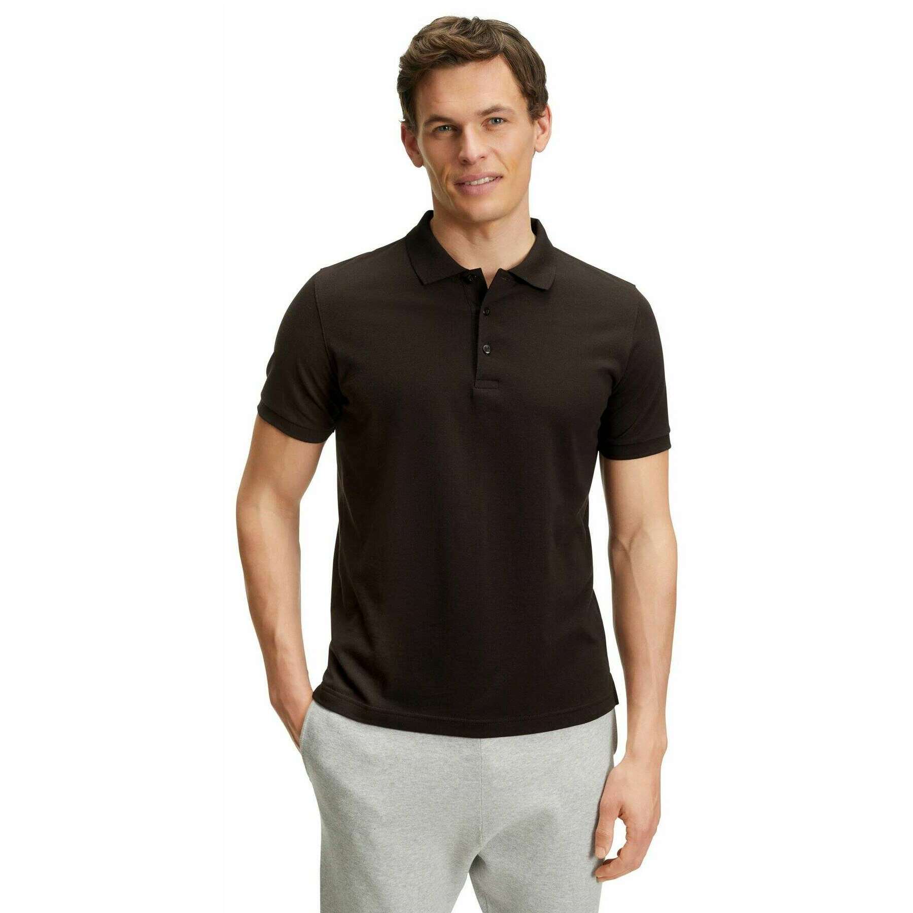 Falke Pima Piqu Polo Shirt - Brown - Image 2