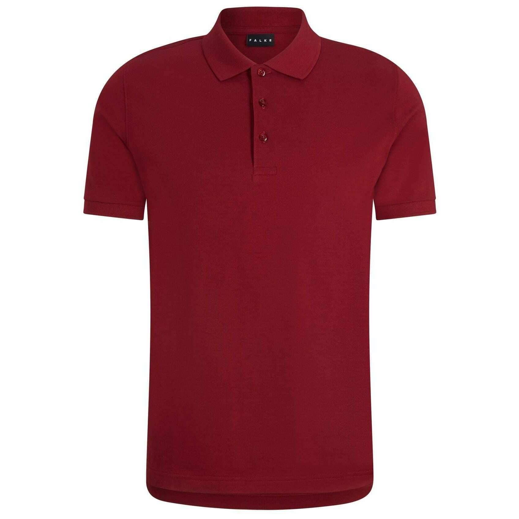 Falke Pima Piqu Polo Shirt - Wine Red