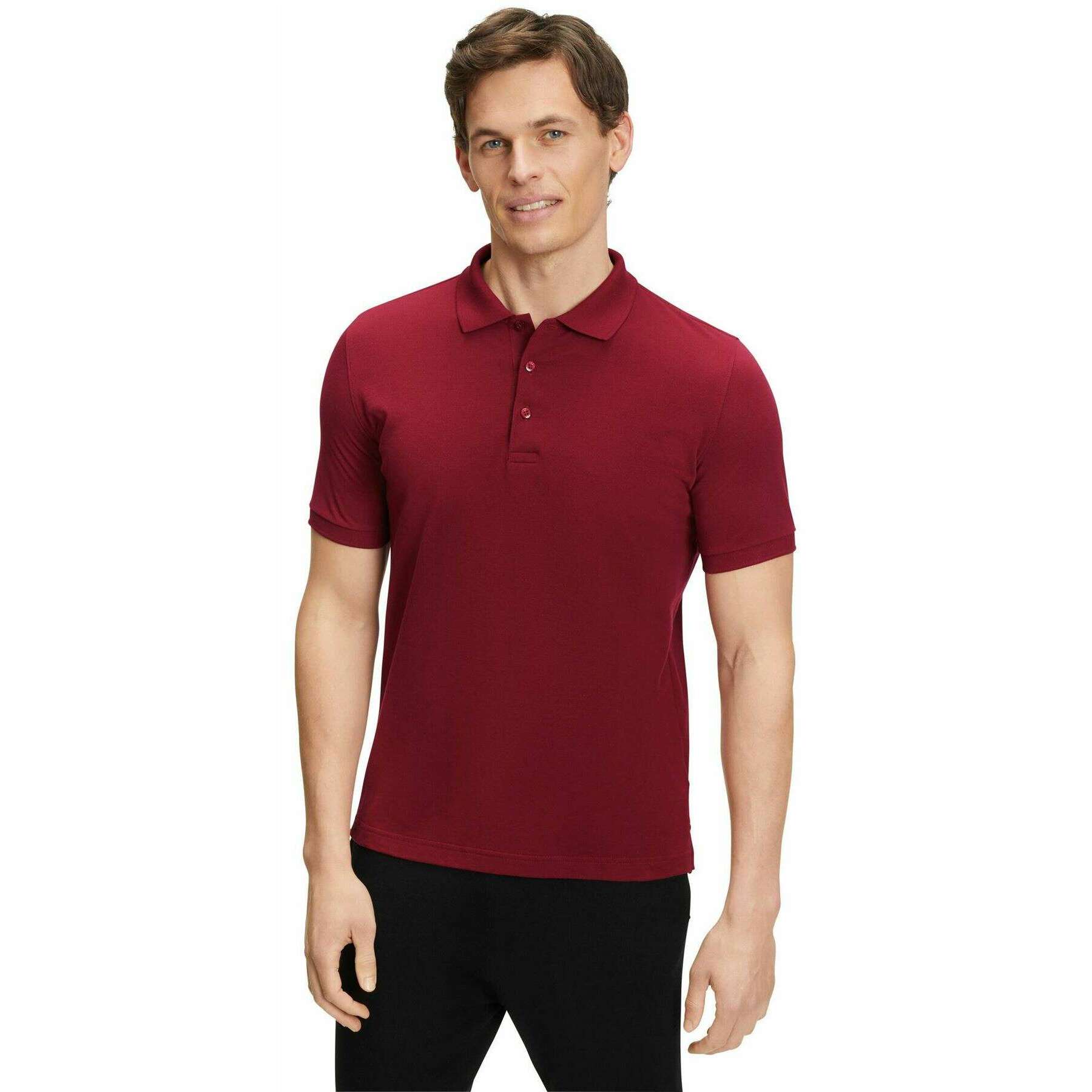 Falke Pima Piqu Polo Shirt - Wine Red - Image 2