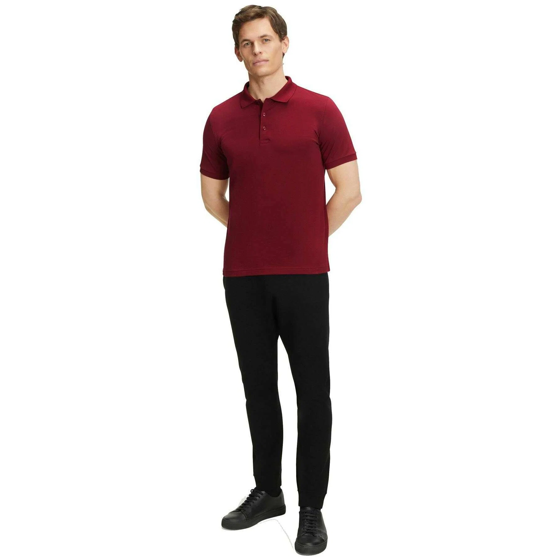 Falke Pima Piqu Polo Shirt - Wine Red - Image 6