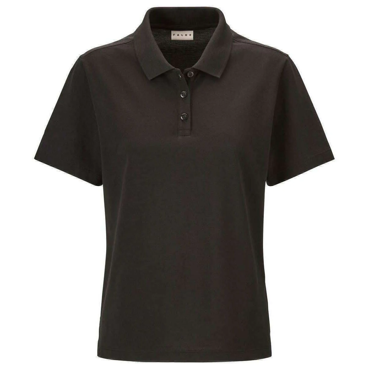 Falke Pima Pique Boxy Polo Shirt - Black