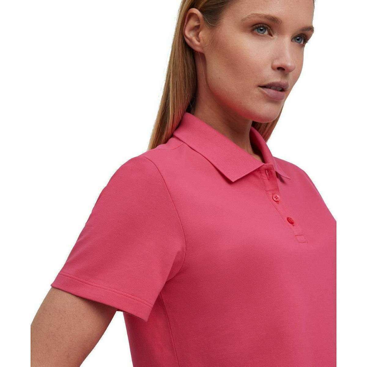 Falke Pima Pique Boxy Polo Shirt  - Fuchsia Pink - Image 4
