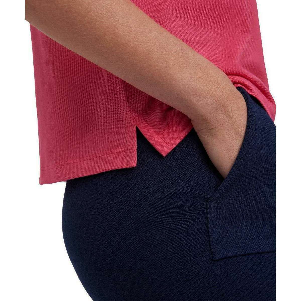 Falke Pima Pique Boxy Polo Shirt  - Fuchsia Pink - Image 5