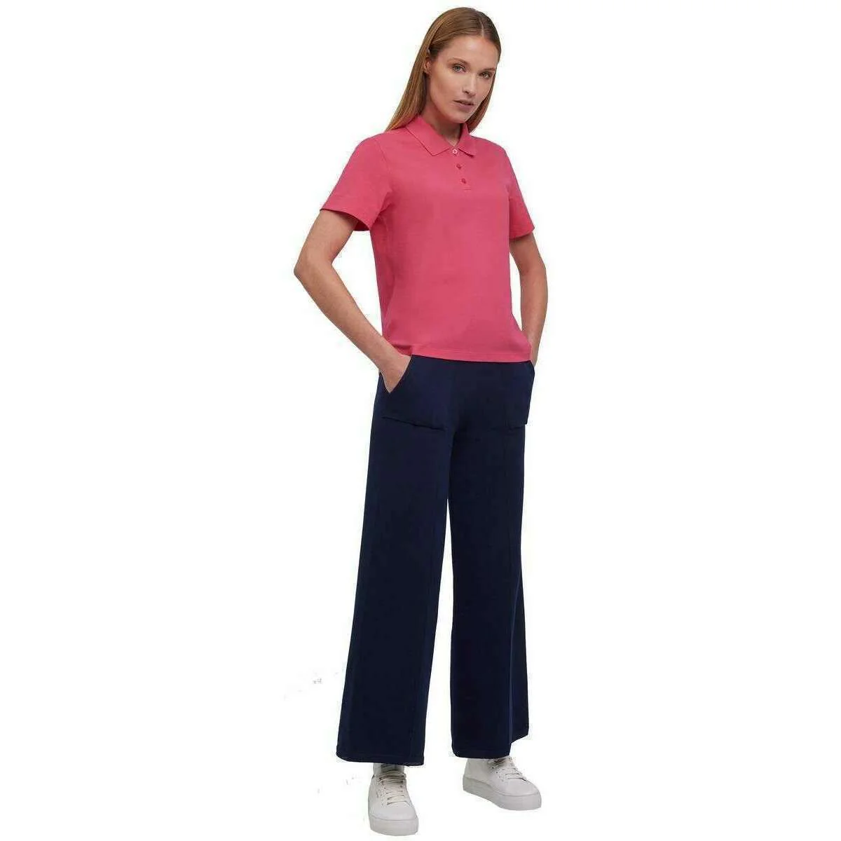 Falke Pima Pique Boxy Polo Shirt  - Fuchsia Pink - Image 6