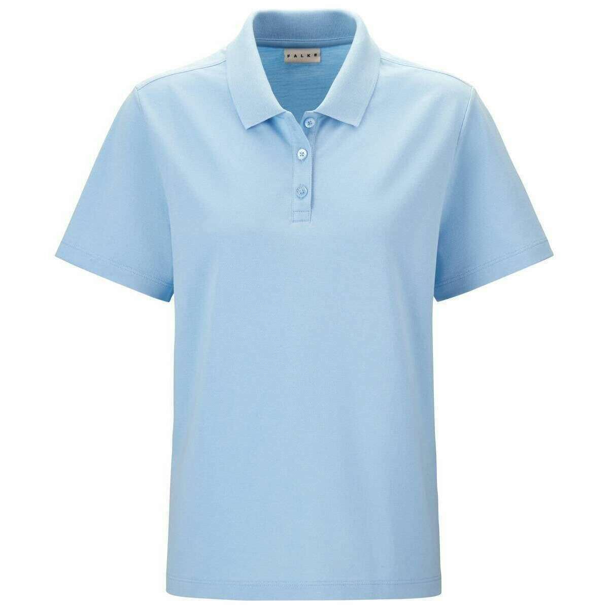 Falke Pima Pique Boxy Polo Shirt - Sky Blue