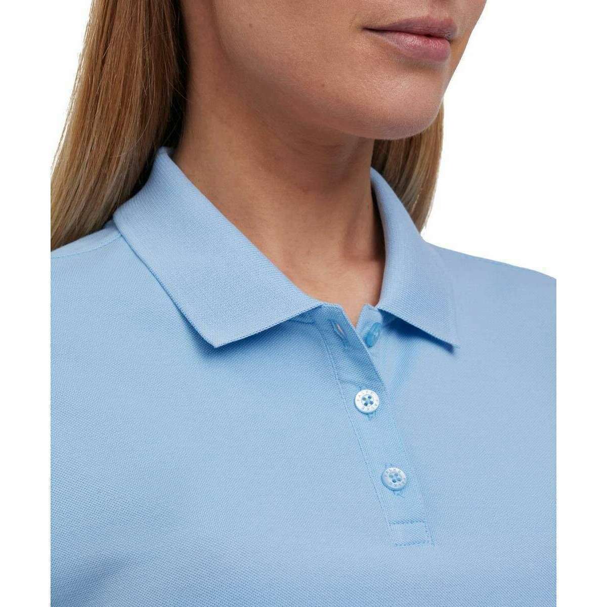 Falke Pima Pique Boxy Polo Shirt - Sky Blue - Image 5
