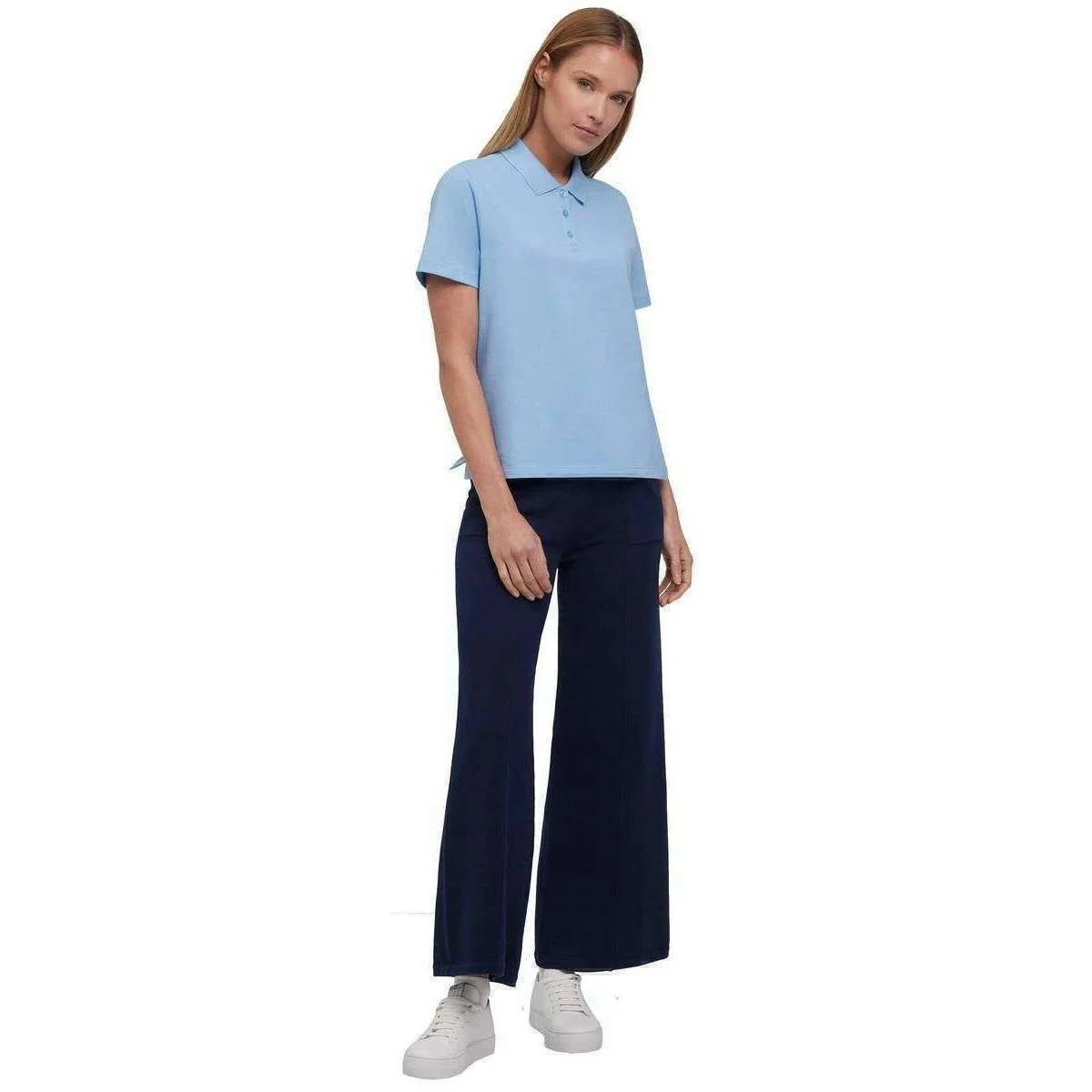 Falke Pima Pique Boxy Polo Shirt - Sky Blue - Image 6