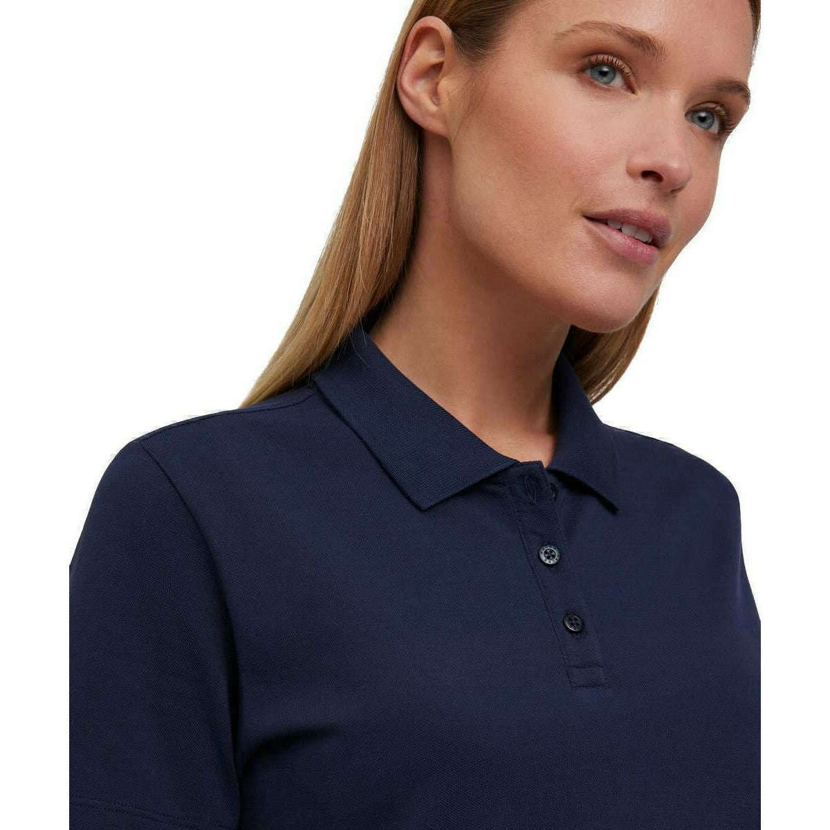 Falke Pima Pique Boxy Polo Shirt - Space Blue - Image 4