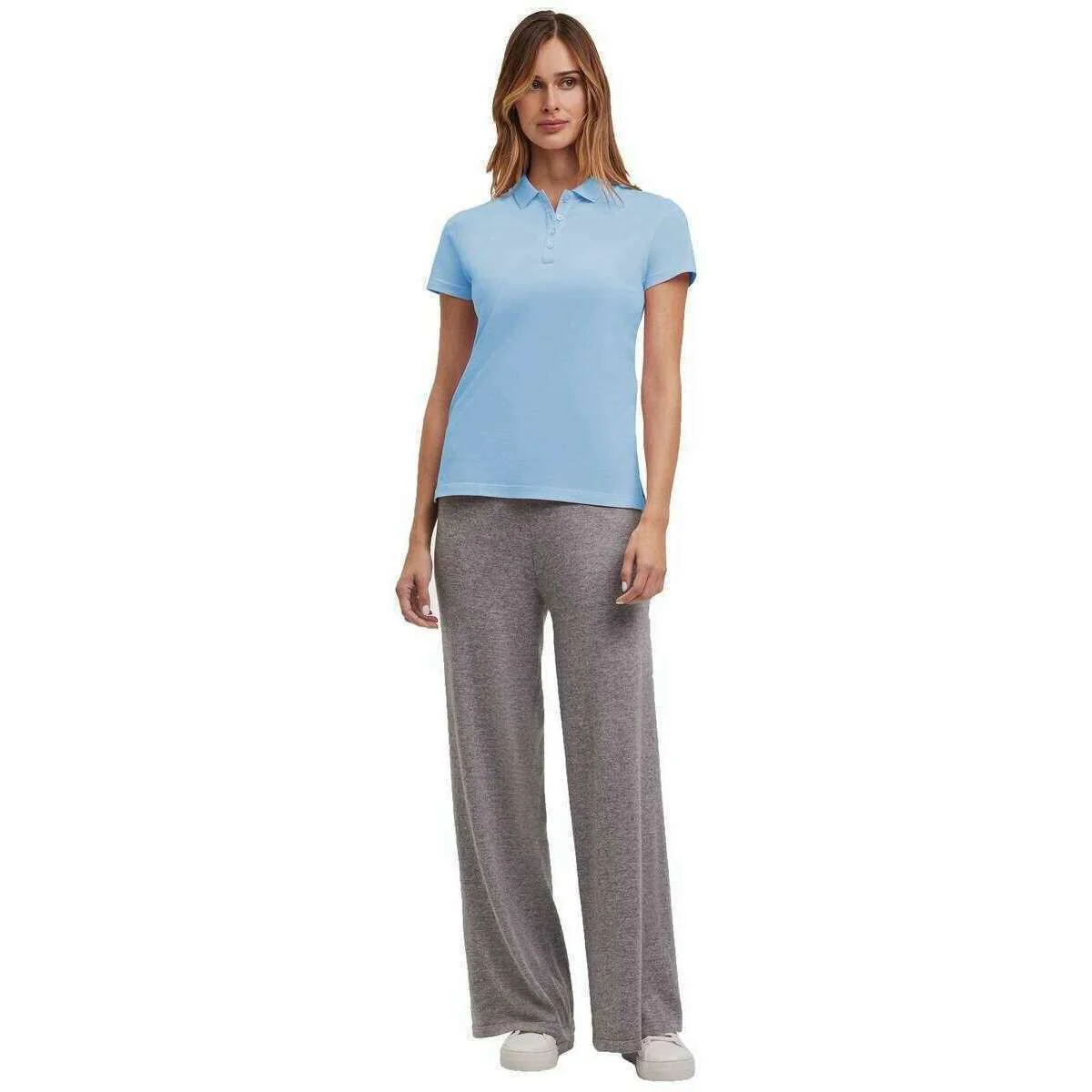 Falke Pima Pique Polo Shirt - Sky Blue - Image 3