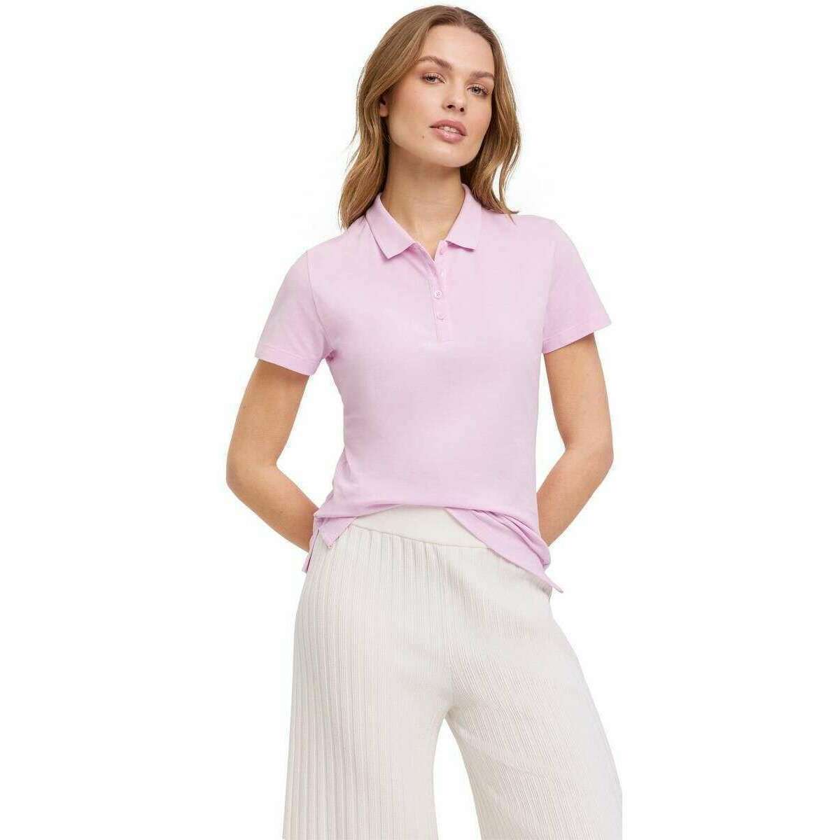 Falke Pima Pique Polo Shirt - Sporty Rose Pink - Image 2