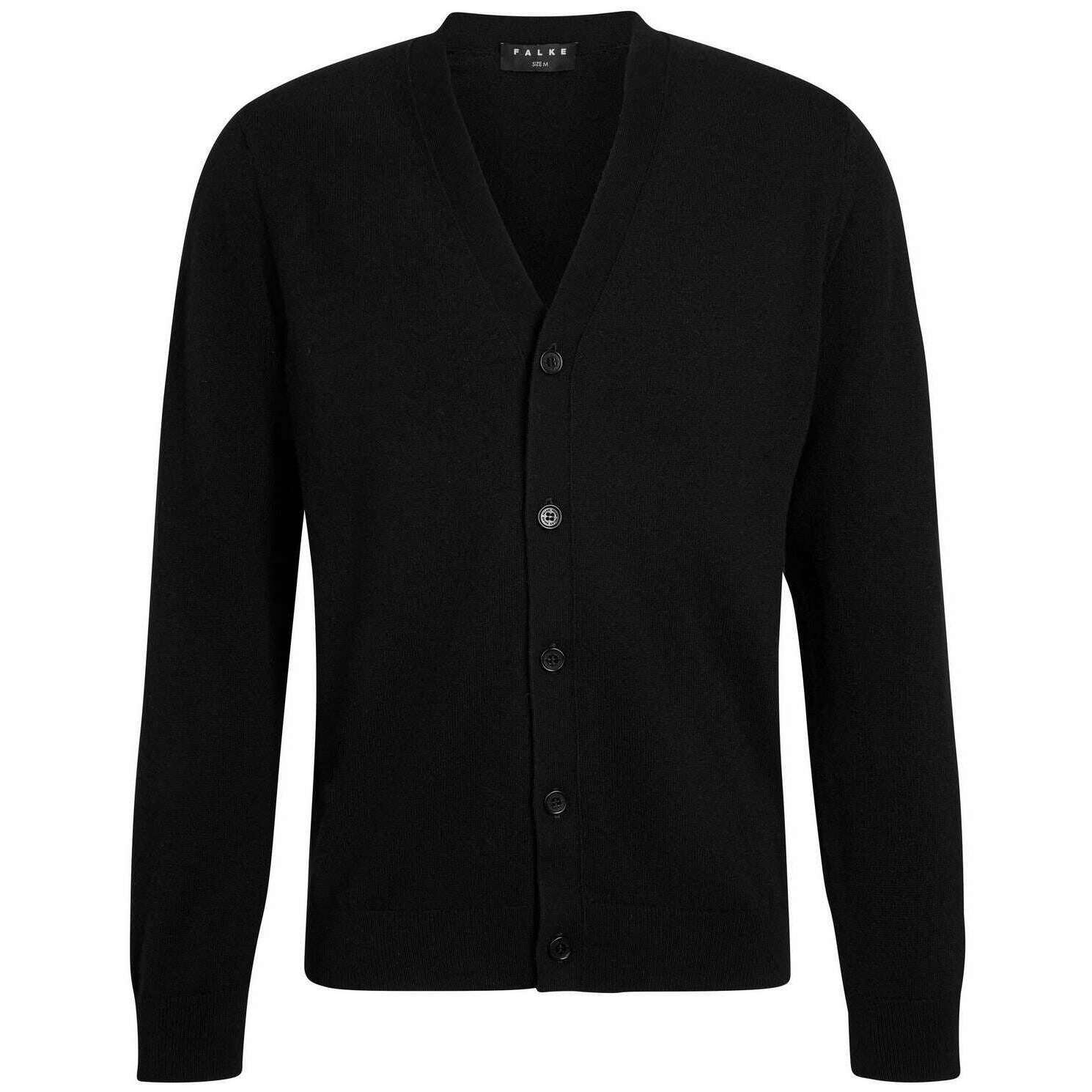 Falke Pure Cashmere Cardigan - Black