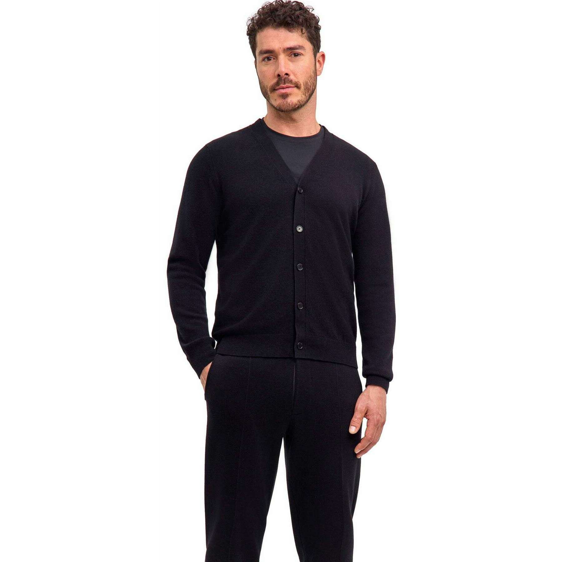 Falke Pure Cashmere Cardigan - Black - Image 2