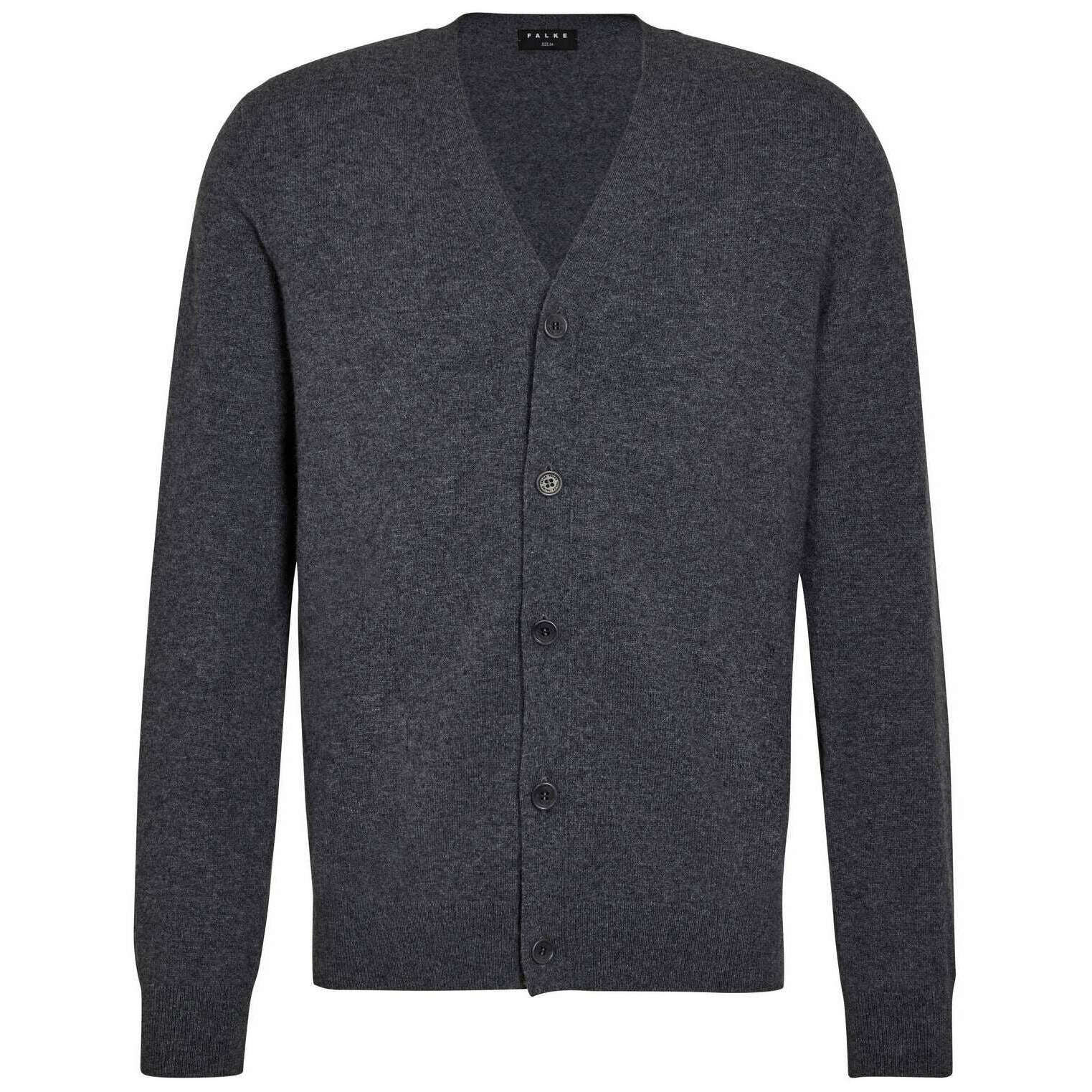 Falke Pure Cashmere Cardigan - Dark Grey Heather