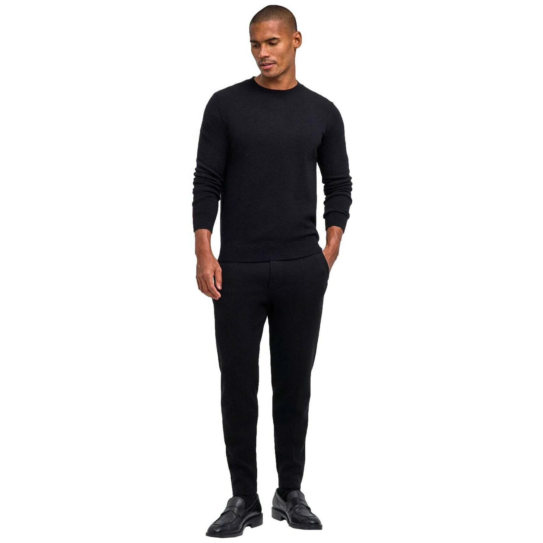 Falke Pure Cashmere Crew Neck Sweater - Black - Image 6