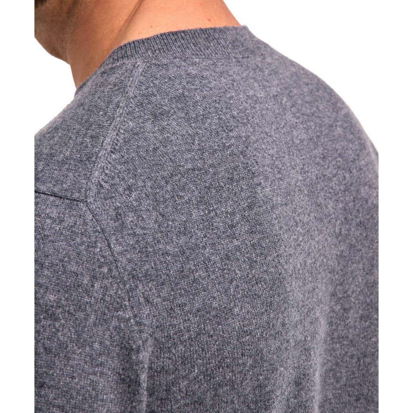 Falke Pure Cashmere Crew Neck Sweater - Dark Grey Heather - Image 5