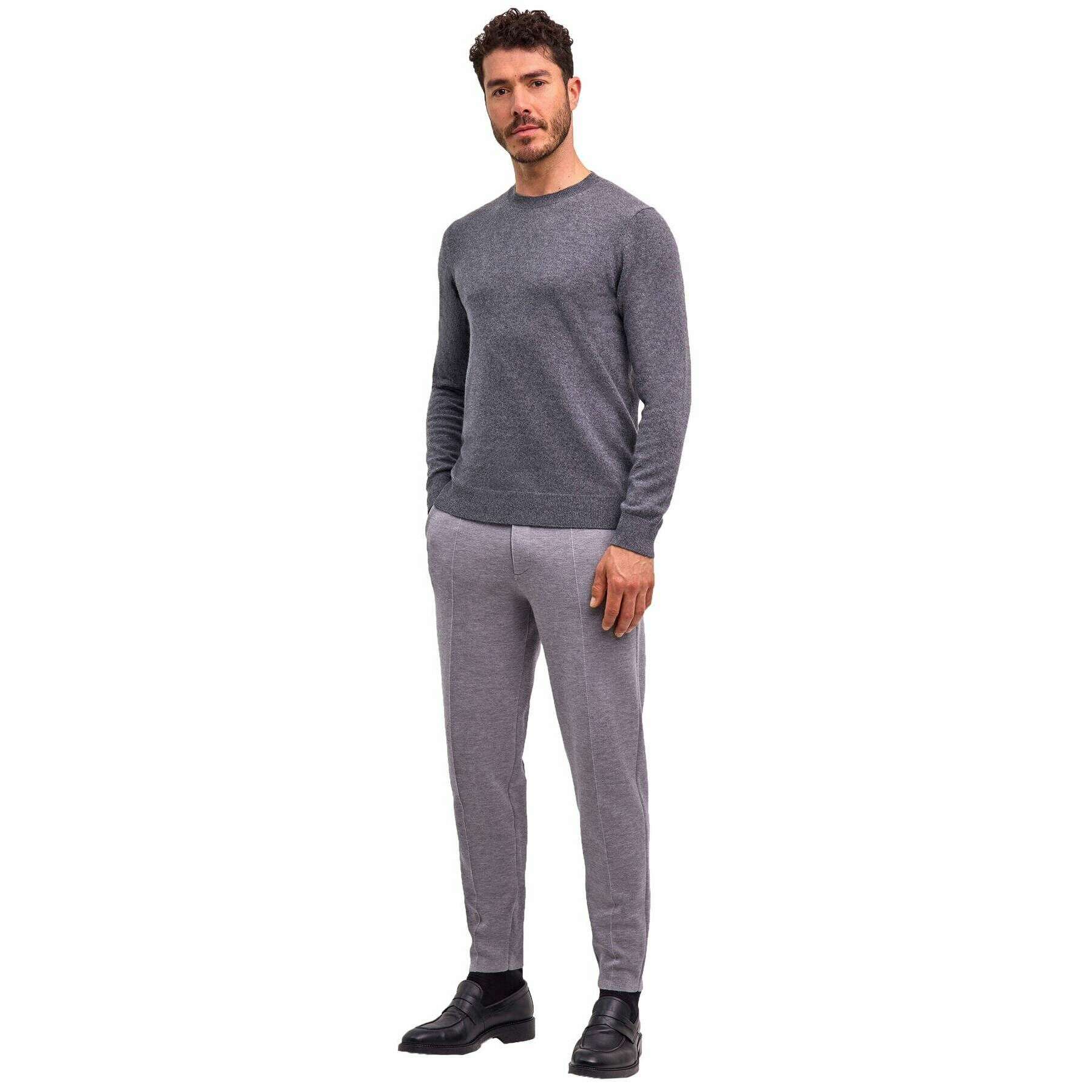 Falke Pure Cashmere Crew Neck Sweater - Dark Grey Heather - Image 6