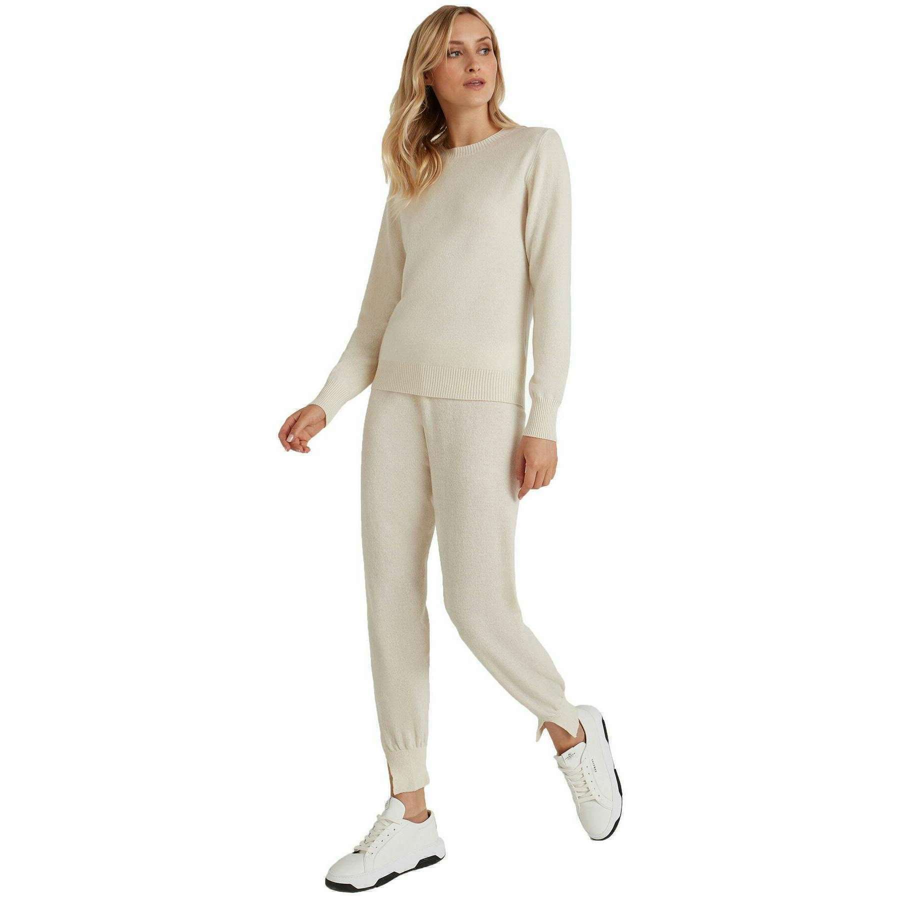 Falke Pure Cashmere Crew Neck Sweater - Off-White - Image 6