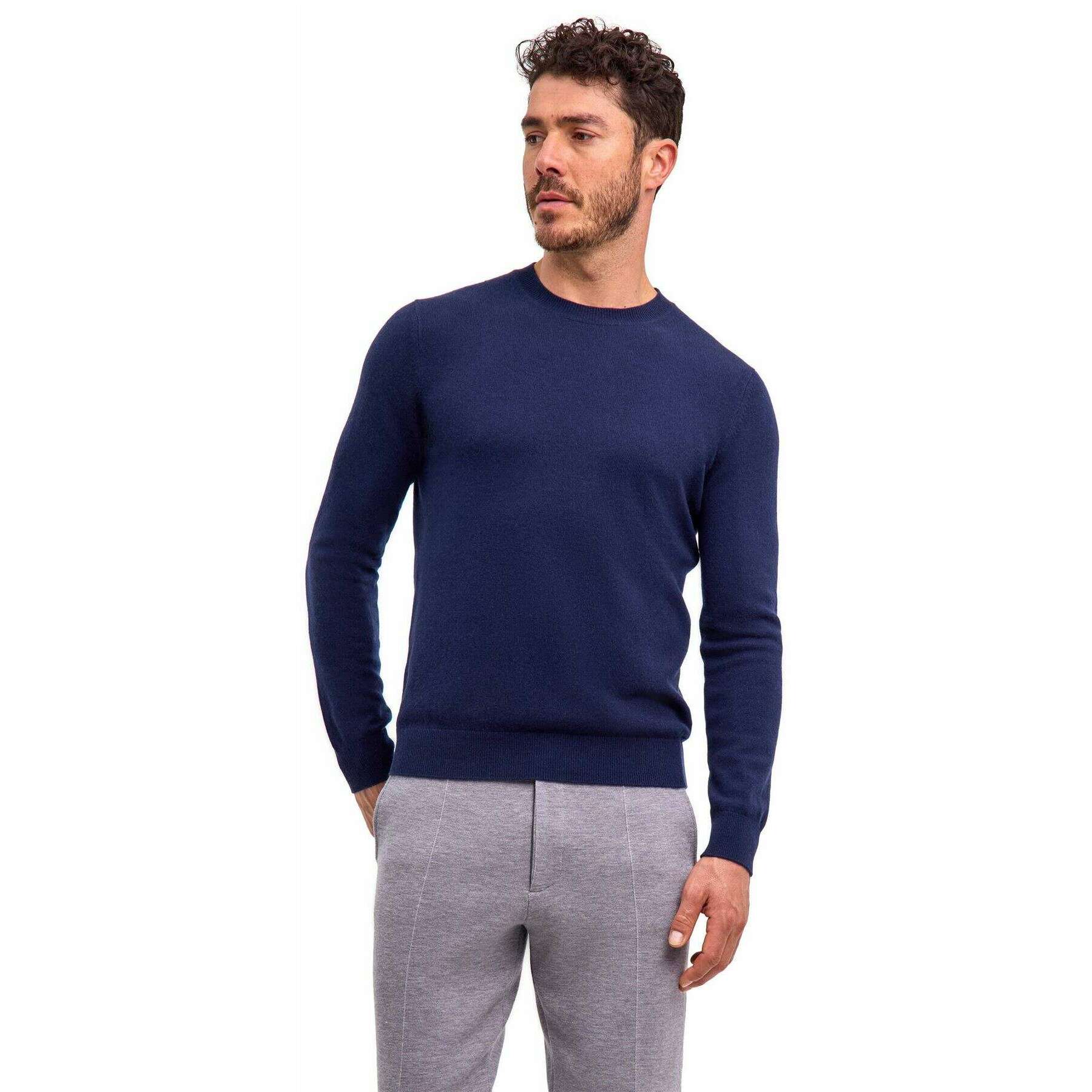 Falke Pure Cashmere Crew Neck Sweater - Space Blue - Image 2