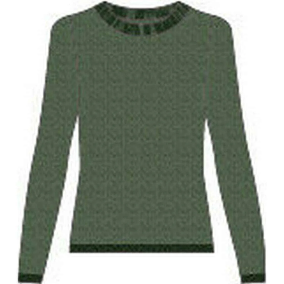 Falke Pure Cashmere Crew Neck Sweater - Tundra Pine Green - Image 2