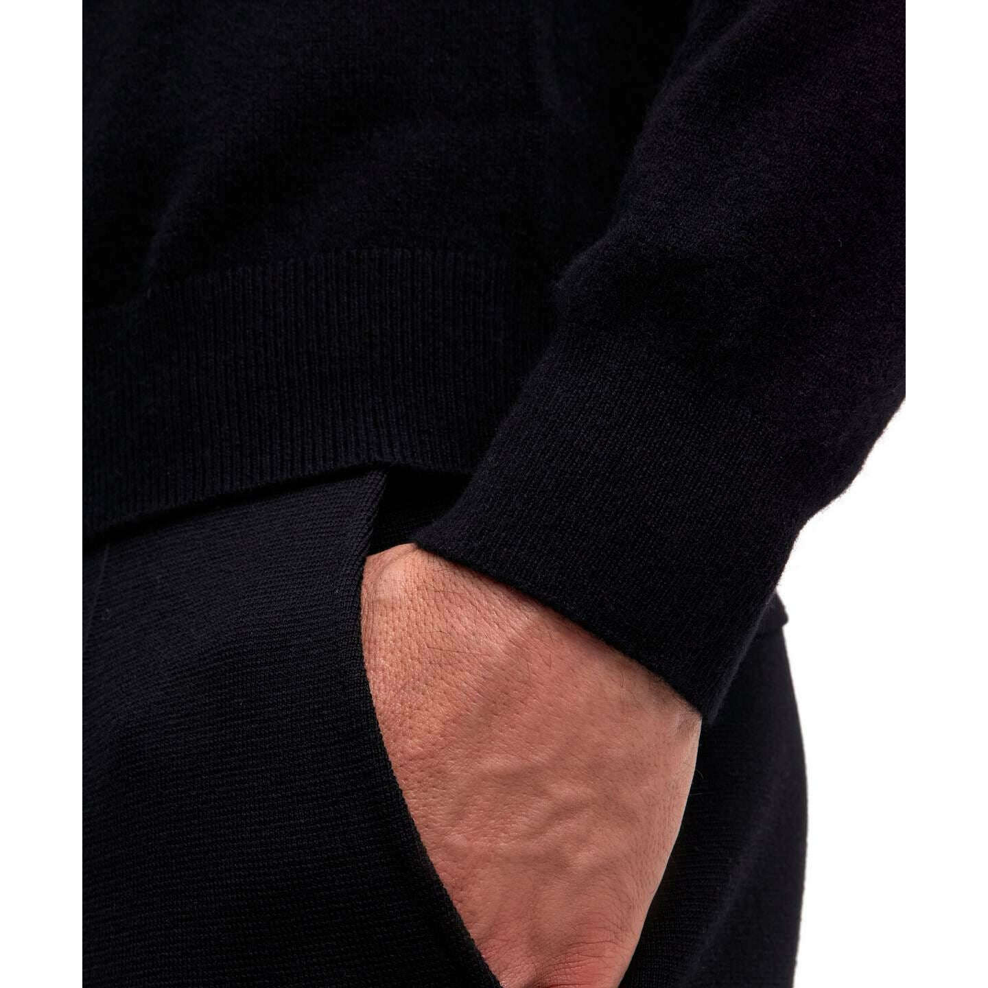 Falke Pure Cashmere Half-Zip Sweater - Black - Image 5