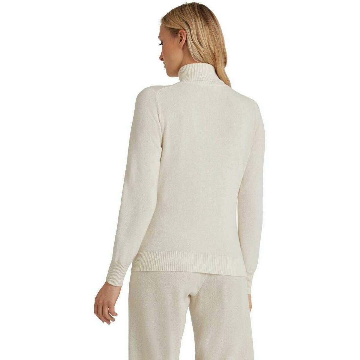 Falke Pure Cashmere Roll Neck Sweater - Off White - Image 3