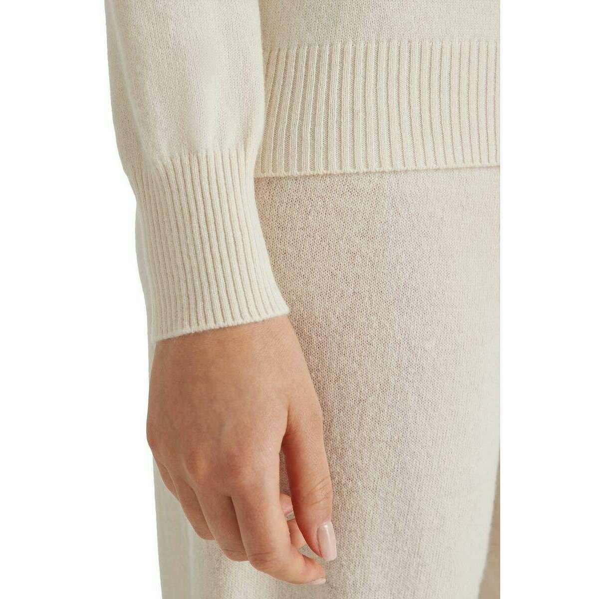 Falke Pure Cashmere Roll Neck Sweater - Off White - Image 4