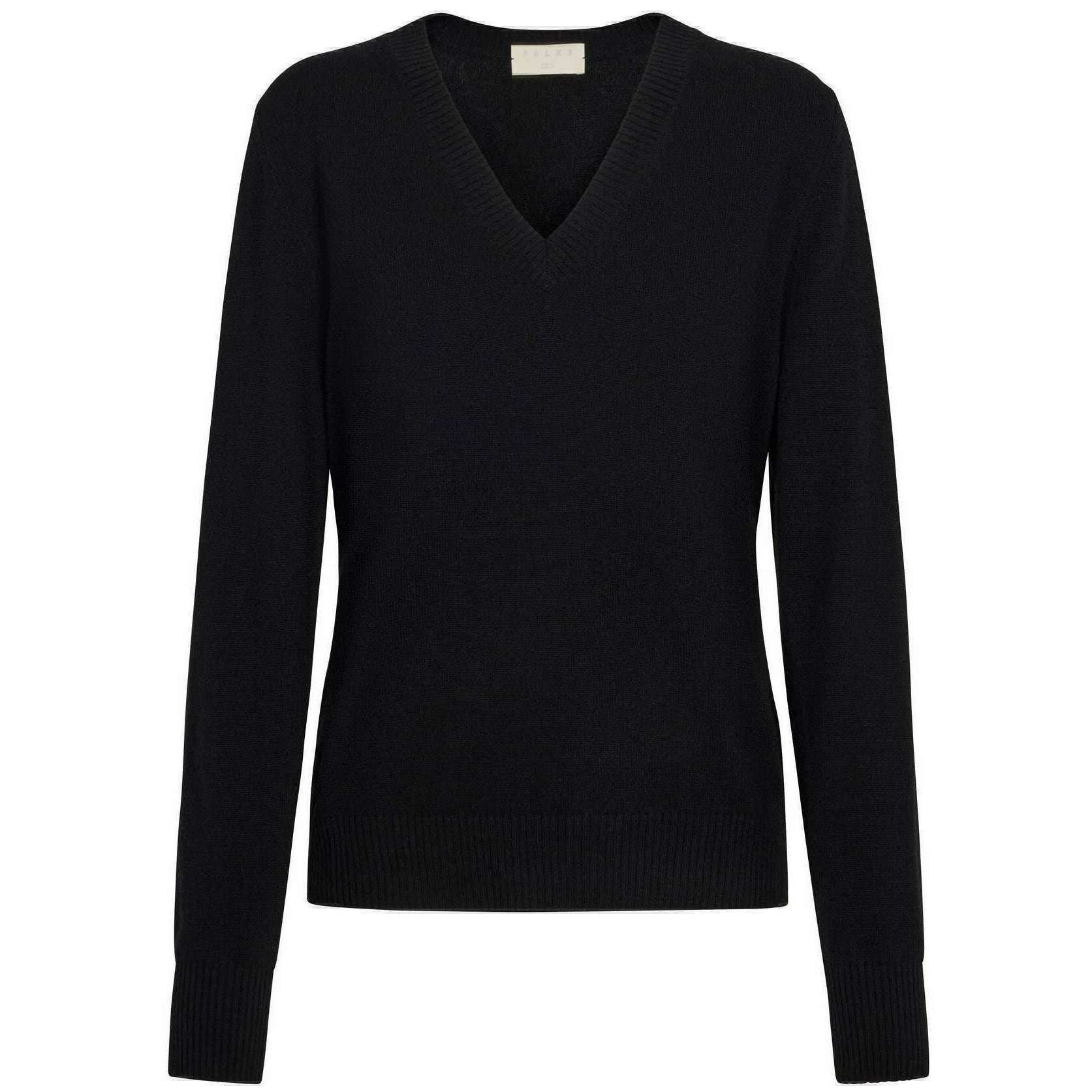 Falke Pure Cashmere V-Neck Sweater - Black