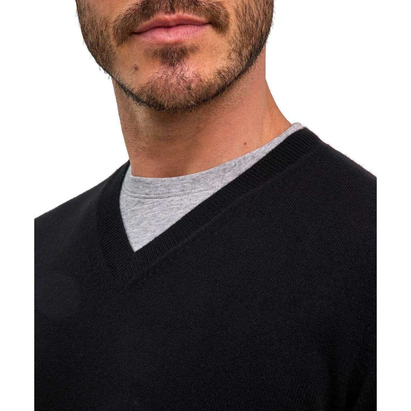 Falke Pure Cashmere V-Neck Sweater - Black - Image 4