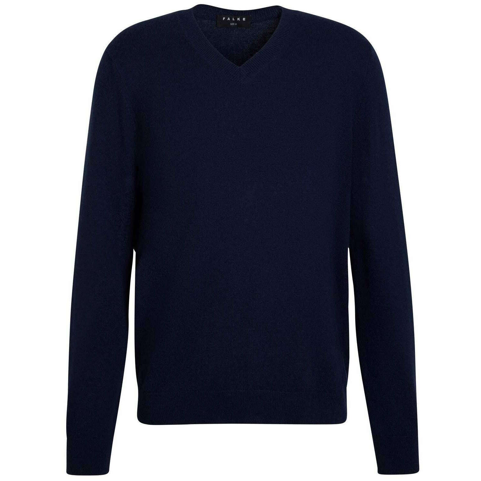 Falke Pure Cashmere V-Neck Sweater - Space Blue